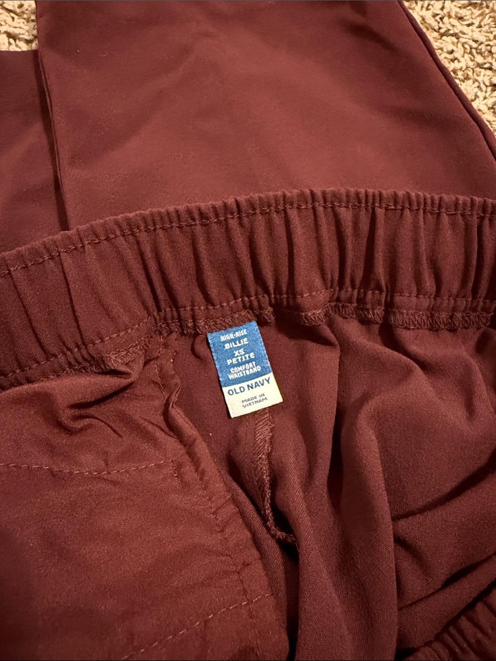 Women’s Old Navy Drawstring Relaxed Pants - Burgundy - Picture 4 of 4